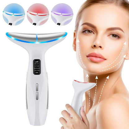 EMS Thermal Neck Lifting And Tighten Massager Electric Microcurrent Wrinkle Remover