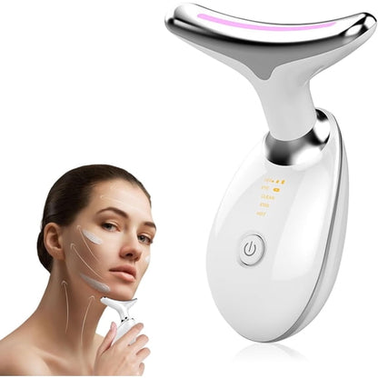 EMS Thermal Neck Lifting And Tighten Massager Electric Microcurrent Wrinkle Remover