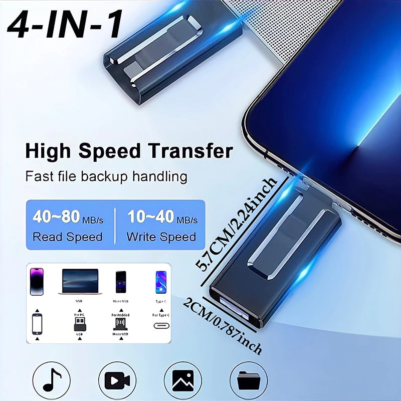 4 In1 OTG Micro USB 3.0  Flash Drive
