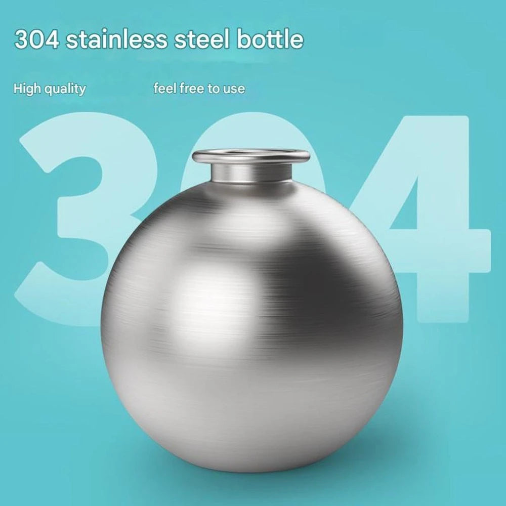 Portable Dog Water Bottle – Leak‑Proof Stainless Steel with Silicone Bowl (285ml)