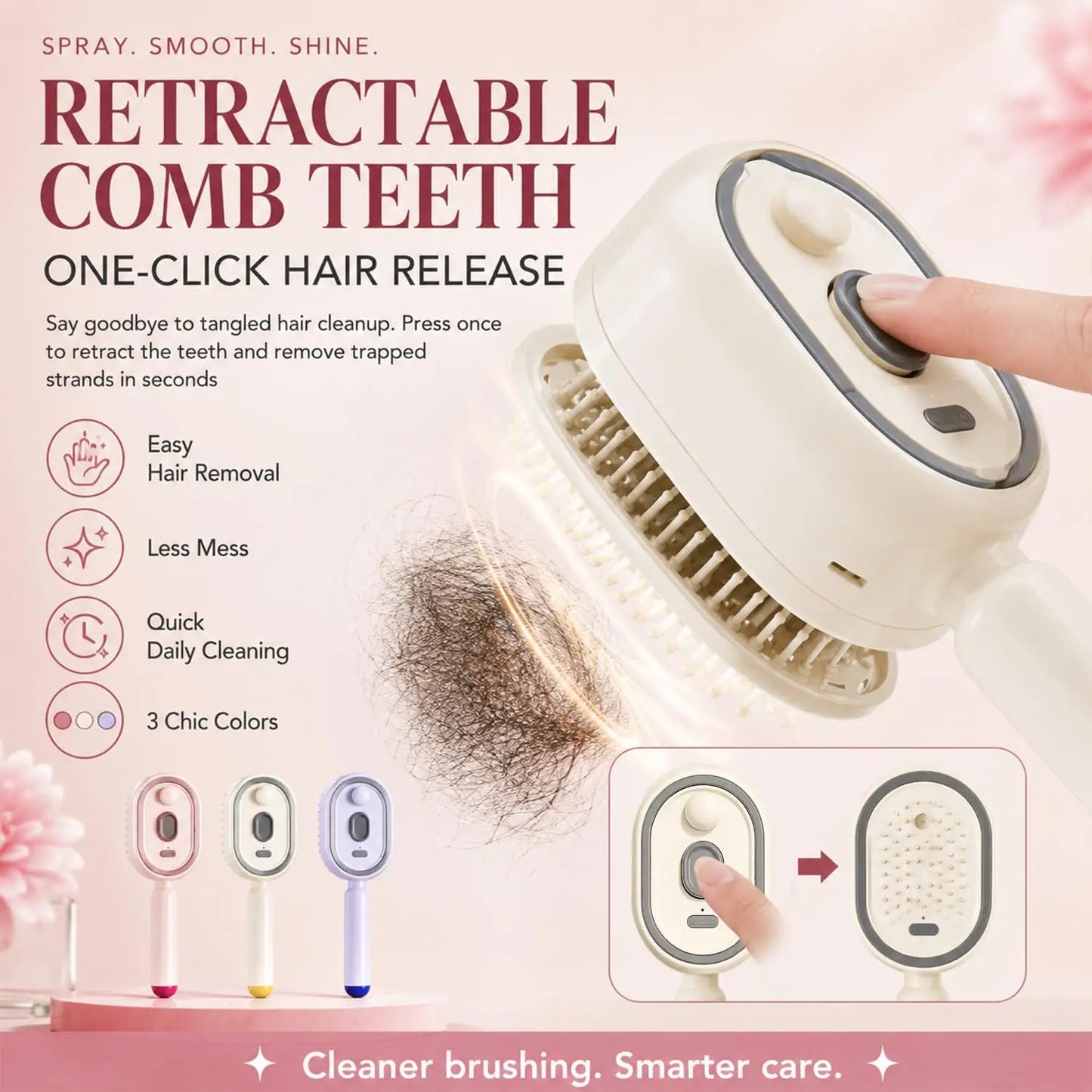 Electric Steam Hair Straightening Brush