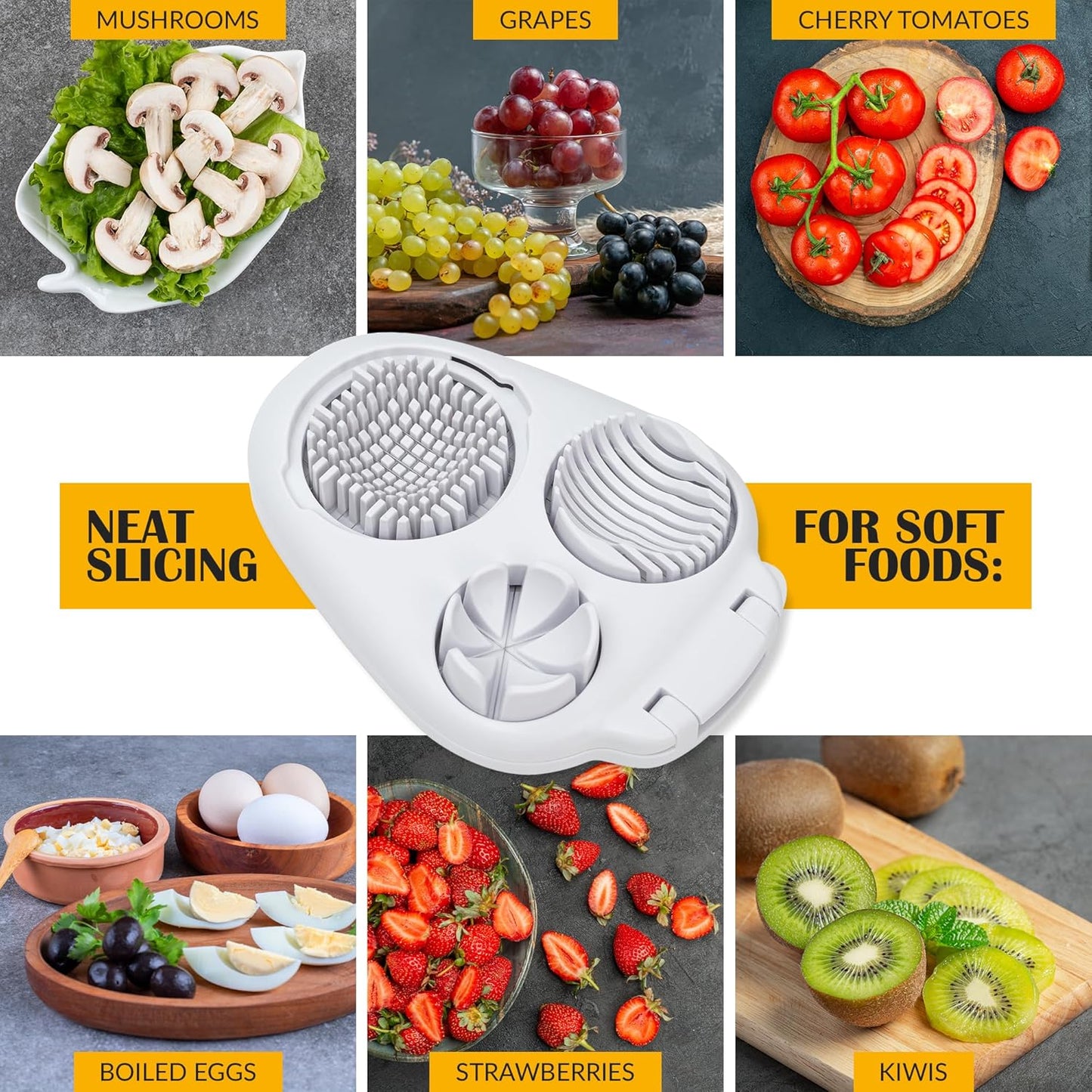 304 Stainless Steel 3‑in‑1 Egg Slicer