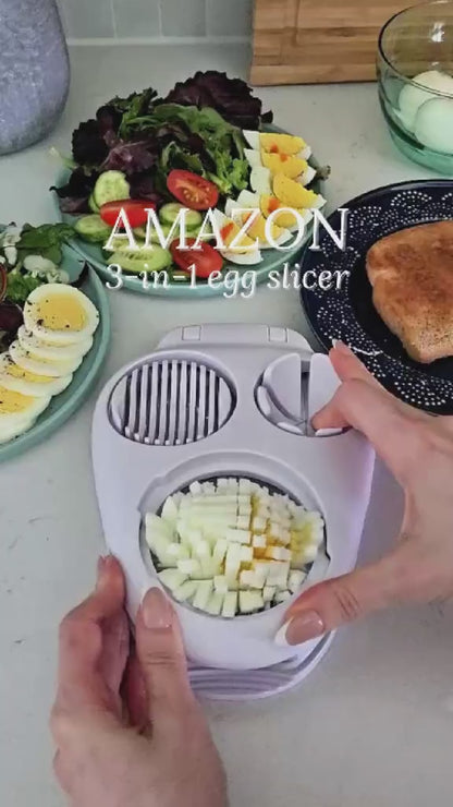 304 Stainless Steel 3‑in‑1 Egg Slicer
