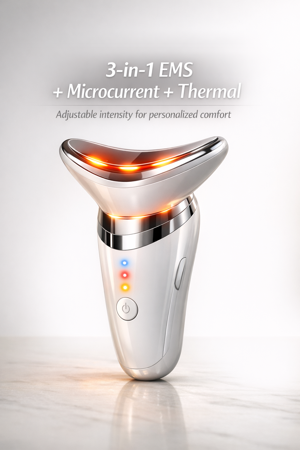 EMS Thermal Neck Lifting And Tighten Massager Electric Microcurrent Wrinkle Remover